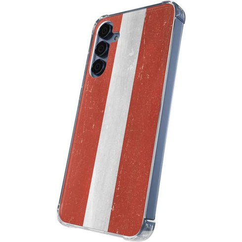 Latvia Flag Distressed Galaxy A35 5G Clear Case